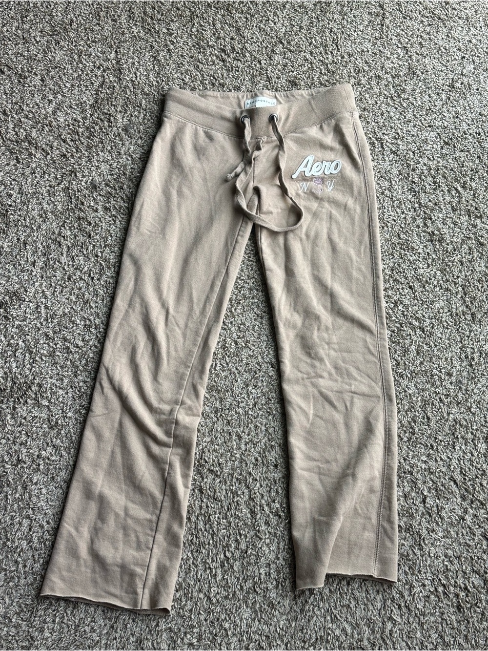 Aeropostale Tan Sweatpants with Drawstring